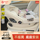 贝姨M7婴儿安全提篮式汽车用新生儿儿童安全座椅宝宝车载便携摇篮睡篮 玫瑰金【大空间】稳固底座+支撑