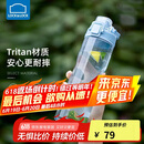乐扣乐扣（LOCK&LOCK）人鱼线塑料运动水杯夏天便携水壶带刻度提手男女水杯子700ML蓝色