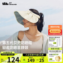 蕉下（beneunder）遮阳帽子防晒帽女防紫外线太阳帽贝壳空顶帽便携TS550白