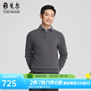 雅戈尔（YOUNGOR）毛衫男士秋冬青年男毛衫羊毛混纺面料温暖舒适商场同款 暗紫YYHM615204JCA L 105cm