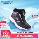 Skechers斯凯奇童鞋儿童冬季旋钮保暖棉靴男女童加绒鞋运动棉鞋303467L