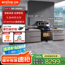 亿田D6ZK-C-DC 集成灶蒸烤一体 家用蒸箱烤箱 集成灶一体式 大吸力 抽油烟机燃气灶具 左排天然气