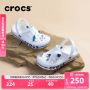 卡骆驰crocs洞洞鞋贝雅卡骆班轻便耐磨一脚蹬休闲鞋|205089 白/深蓝-126 37 /38(230mm)