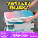 连球钓箱全套2025新款台钓箱钓鱼箱多功能超轻量化免安装渔具装备29升 29L 冰蓝粉右手持杆满配款