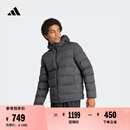 adidas 600蓬休闲保暖连帽鸭绒羽绒服男阿迪达斯官方轻运动IK3174 黑色 M