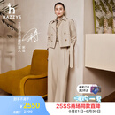 哈吉斯（HAZZYS）女装 2025春季新款【宋佳明星同款】双排扣短款风衣女ASWSH0CAH05 米色BI M (160/84A 38)