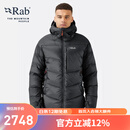 Rab 800篷连帽山地羽绒服男轻量保暖户外防泼水耐磨鹅绒服 QDN-69 黑色 L