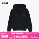 MLB男女卫衣情侣新款爱心logo纯色休闲连帽衫3AHDH0144-50BKS-XXL