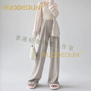 洛德顿 RUODEDUN孕妇裤新款阔腿孕妇裤子外穿休闲孕早期装小个子薄款孕妇裤 燕麦色 M