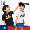 Gap男女幼童春季纯棉字母logo短袖T恤儿童装两件装404338 蓝白组合 110cm(4-5岁)亚洲尺码