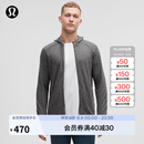 lululemon 丨Surge Warm 男士拉链连帽衫 LM3DH1S 海鸥灰蒸汽灰混色 L