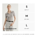麦檬万件爆款MM口碑原创桑蚕丝凉感针织上衣短袖春夏淡人穿搭 POLO领-短袖-浅卡其5G4930283 M （100-115斤）