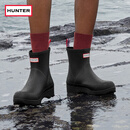 HUNTER男鞋户外溯溪厚底雨鞋矮筒酷玩切尔西靴防水防滑短靴水鞋男靴 黑色/BLK 42