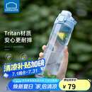 乐扣乐扣（LOCK&LOCK）人鱼线塑料运动水杯夏天便携水壶带刻度提手男女水杯子700ML蓝色