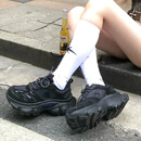 MLB官方运动鞋女鞋子 男鞋复古休闲鞋情侣跑鞋网面鞋老爹鞋3ASHW015N 纽约洋基队/黑色 40.5 (255mm)