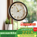 汉时（Hense）创意台钟时尚现代艺术时钟摆件客厅桌面座钟坐式台式石英钟HD56白