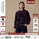 例外（EXCEPTION）新中式女装连帽卫衣女秋冬202025新款休闲宽松外套气质上 深紫/79 M
