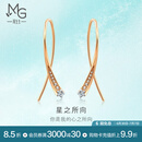 周生生 钻石耳钉MintyGreen倾星18K金星之所向耳饰93870E定价
