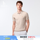哈吉斯（HAZZYS）男装 夏季【棉/桑蚕丝】polo领短袖针织衫男ABYZD0CAF04 米色BI L （175/96A 48）