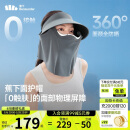 蕉下（beneunder）防晒帽遮阳帽女防晒面罩口罩磁吸面罩帽太阳帽子男面护帽AS721灰