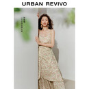 UR【钟楚曦同款】2025秋季新款女度假风碎花连衣裙UYL750113