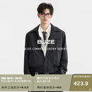 伯爵卓尔[垫肩设计]翻领cleanfit皮衣夹克男装外套2025春季新款 E511119 森林黑 L (175)