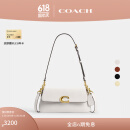 蔻驰（COACH）新款女士JET单肩包真皮斜挎包简约夏季女包 B4/粉笔白色
