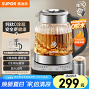 苏泊尔（SUPOR）1.5L 纯钛养生壶 煮茶壶烧水壶 恒温煮茶器 加大滤网 电热水壶保温花茶壶 0胶水 SW-15YQ62