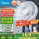 美的（Midea）【飓风节能】七叶柔风立式电风扇/家用轻音落地扇/台式小型风扇/大风力遥控定时摇头风扇SAH35BSJ