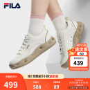 斐乐（FILA）官方女鞋COOKIES复古帆布鞋2025夏新款曲奇鞋运动休闲鞋 豆腐白-TF 37.5