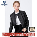 Navigare 意大利小帆船女士真皮皮衣秋冬款小立领羊皮机车服X2236700091 黑色 S 