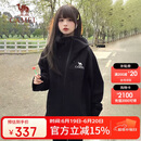 骆驼（CAMEL）硬壳冲锋衣女单层外套24新款防水防风衣登山服男