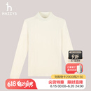 哈吉斯（HAZZYS）女装【伦敦时装周同款】秋冬款打底衫女半高领长TABTSE0BCE10 米黄色OW M (160/84A 38)