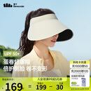 蕉下（beneunder）蛋卷灯罩帽大檐空顶帽防晒帽女遮阳帽登山帽太阳帽男UL712白