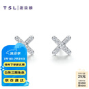 谢瑞麟（TSL）18K金钻石耳钉无限系列简约耳坠耳环耳饰BC201(63243)