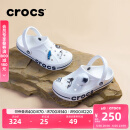 卡骆驰crocs洞洞鞋贝雅卡骆班轻便耐磨一脚蹬休闲鞋|205089 白/深蓝-126 37 /38(230mm)