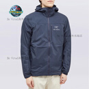 始祖鸟（ARC'TERYX）Arcteryx Squamish Hoody 男夏季薄户外透气皮肤防晒衣外套7411 蓝黑连帽-Black Sapphire L