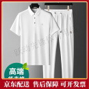 VDJ凉感冰丝运动套装男夏季速干潮 白色 【透气华夫格】 M