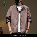 萨拉维夫（Sllavif）upf50+防晒衣服男夏季新款宽松大码户外防紫外线冰丝高尔夫毛/线 刚果棕 M 适合体重90120斤