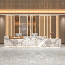 大理石岩板前台接待台现代简约酒店公司大堂吧台柜台美容院收银台 潘多拉 280*60*100