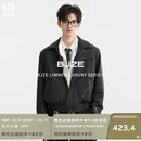 伯爵卓尔[垫肩设计]翻领cleanfit皮衣夹克男装外套2025春季新款 E511119 森林黑 L (175)