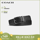蔻驰（COACH）【品牌直供】男士针扣腰带黑色CQ024BLK