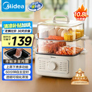 美的（Midea）电蒸锅 电煮锅电火锅多功能锅家用电锅蒸蛋器蒸包子锅电热锅10.8升三层大容量多用途锅ZGE2323Z02