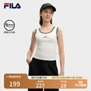 FILA 杨幂同款|斐乐官方女装针织背心2025夏新款时尚简约休闲修身内搭 云菇白-WT L 170/88A/L