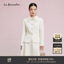 拉珂蒂（La Koradior）【羊毛】2024新款白色羊毛大衣香风钉珠外套女 白色 M