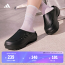 adidas 波波凉鞋 OZWAVE CLOG稳定缓震回弹厚底老爹拖鞋阿迪达斯   黑色   42