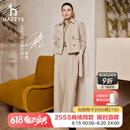 哈吉斯（HAZZYS）女装 2025春季新款【宋佳明星同款】双排扣短款风衣女ASWSH0CAH05 米色BI M (160/84A 38)