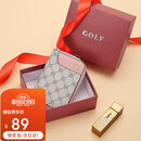 高尔夫（GOLF）卡包女时尚印花多卡位大容量女士零钱包短款银行卡袋生日礼物女