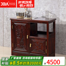 木中央 红木家具 印尼黑酸枝(学名:阔叶黄檀)实木茶水柜 中式泡茶几 烧水茶台边桌带电磁炉 小户型 带门茶水柜(78*34*70cm)