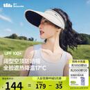 蕉下（beneunder）防晒帽子女黑胶空顶帽遮阳帽防紫外线遮脸太阳帽BM569白